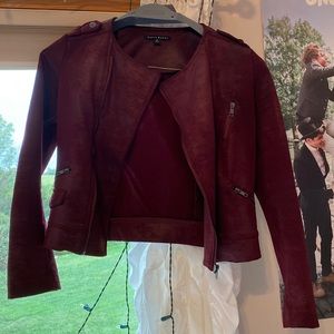 A Haute Monde Burgundy jacket size M